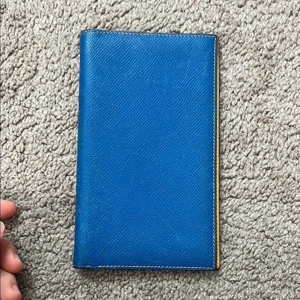 Hermes Vibrant Blue Check holder - Picture 3 of 6